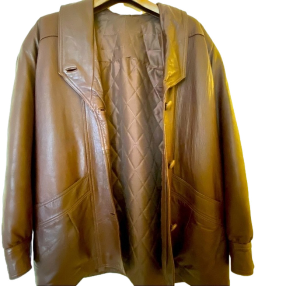 Genuine Lamb Skin Leather Jacket with polyester lining. Made in Spain. - Picture 3 of 11